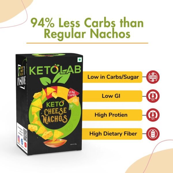Ketolab Keto Cheese Nacho Chips - Image 3