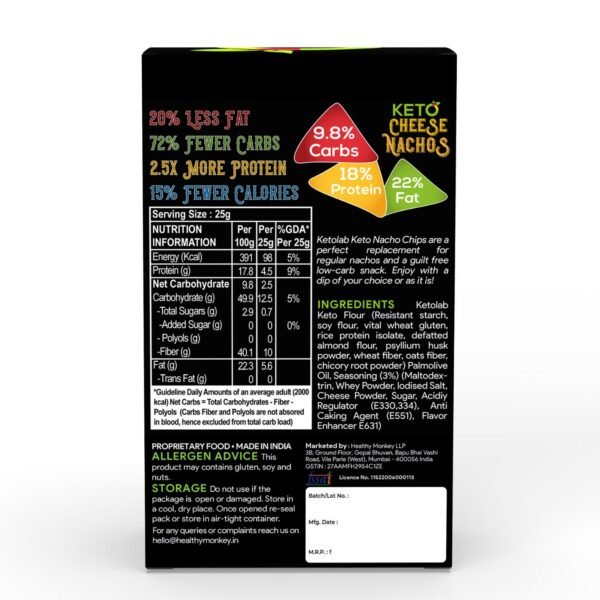 Ketolab Keto Cheese Nacho Chips - Image 7