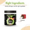 K9014M450_1.jpg Ketolab Erythritol Sweetener jar labeled '0 Calorie' with graphic highlighting Erythritol as the sole ingredient. Text above reads 'Right Ingredients – Healthy life begins with the right ingredients' on a white background.